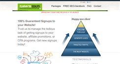 Desktop Screenshot of guaranteesignups.com