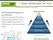 Tablet Screenshot of guaranteesignups.com